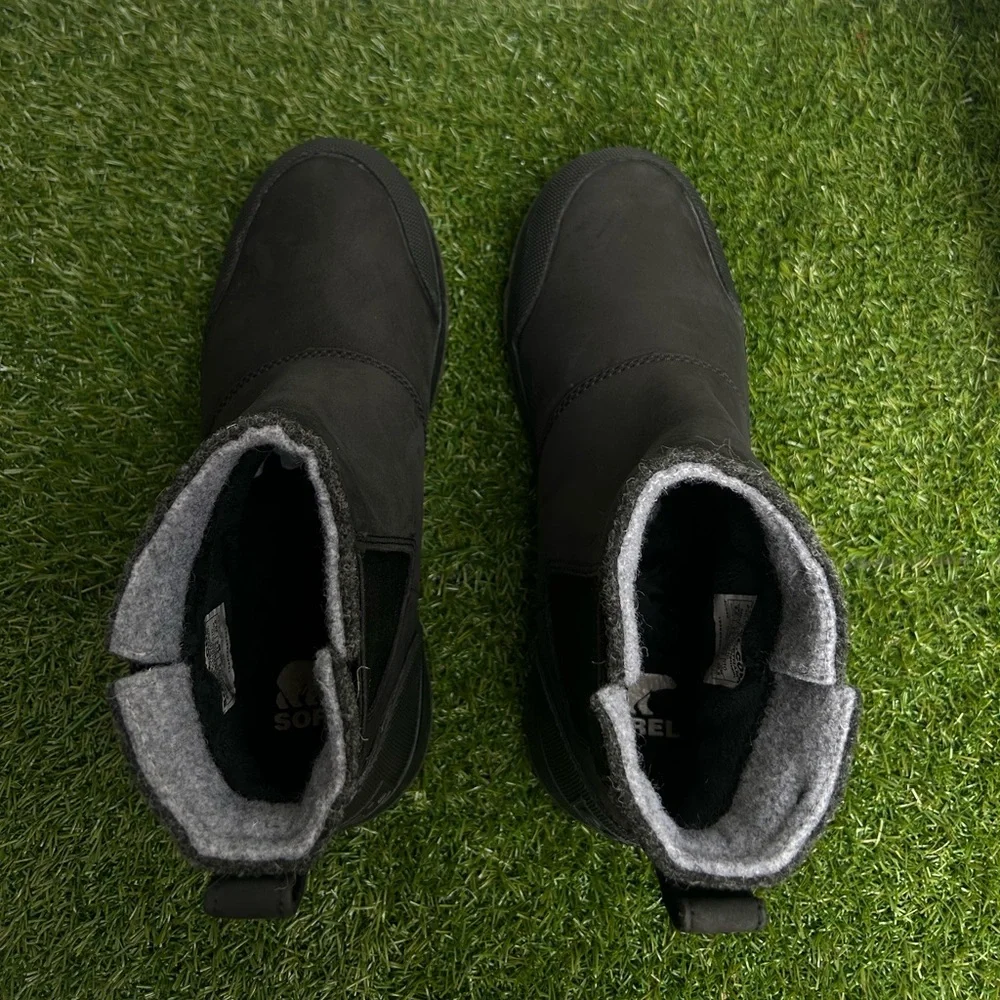 SOREL Ankeny II WP Leather Chelsea Boot black , men size 8.5 new